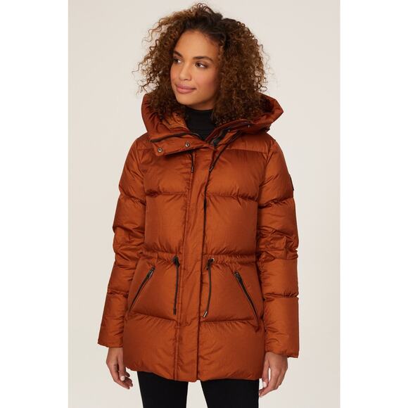 MACKAGE Brown Nylon Puffer Long Sleeve Freya Puffer Jacket Size Small REPAIRED - Picture 5 of 16